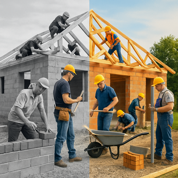 Une maison en construction